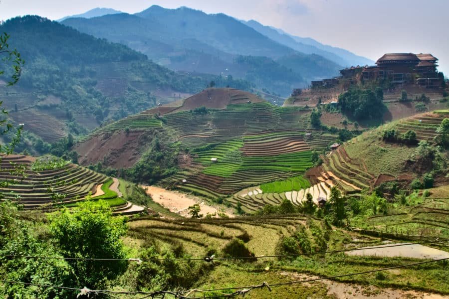 Rice terraces just South of Mu Cang Chai town