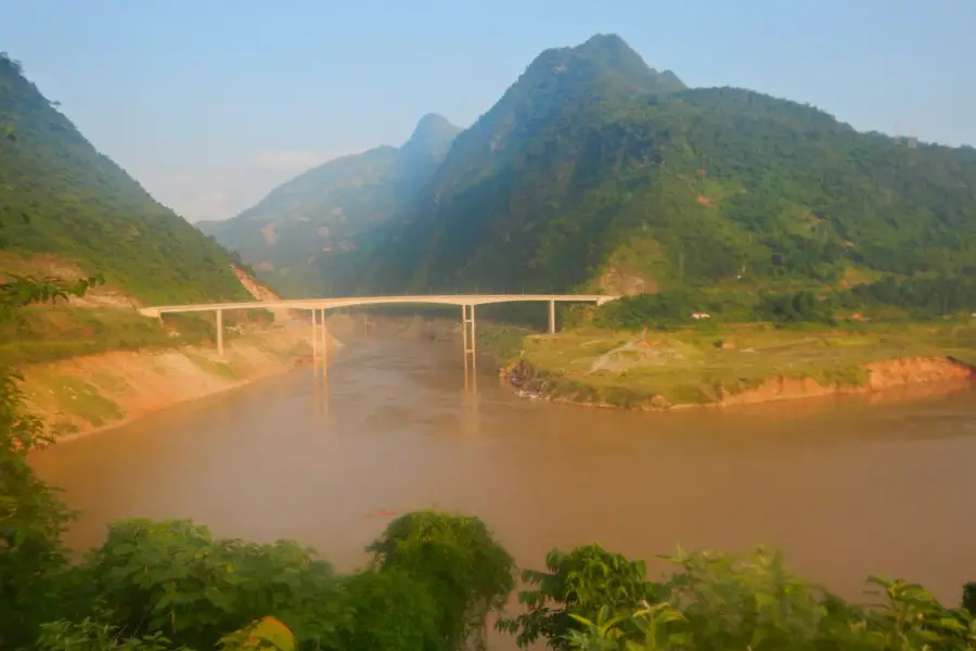 Bridge near Muong Lay, Dien Bien Province on a Vietnam motorbike tour