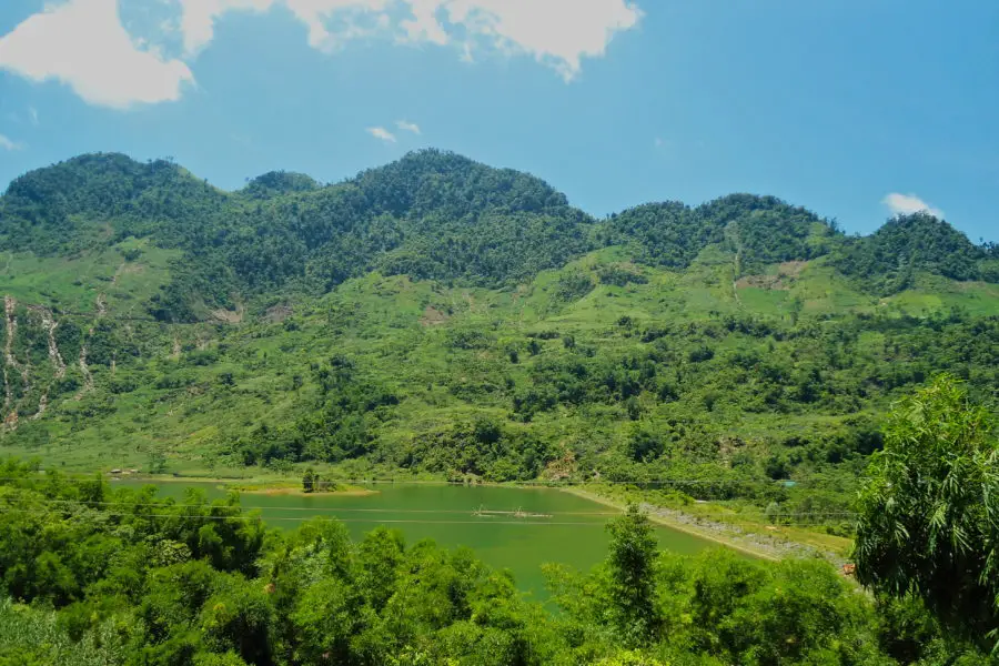 Countryside between Da Bac and Phu Yen on a motorbike tour