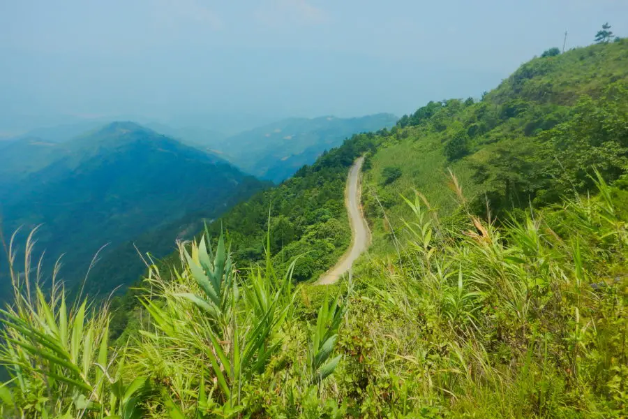 Sin Ho Mountains in Lau Chau province on a motorbike tour of Vietnam