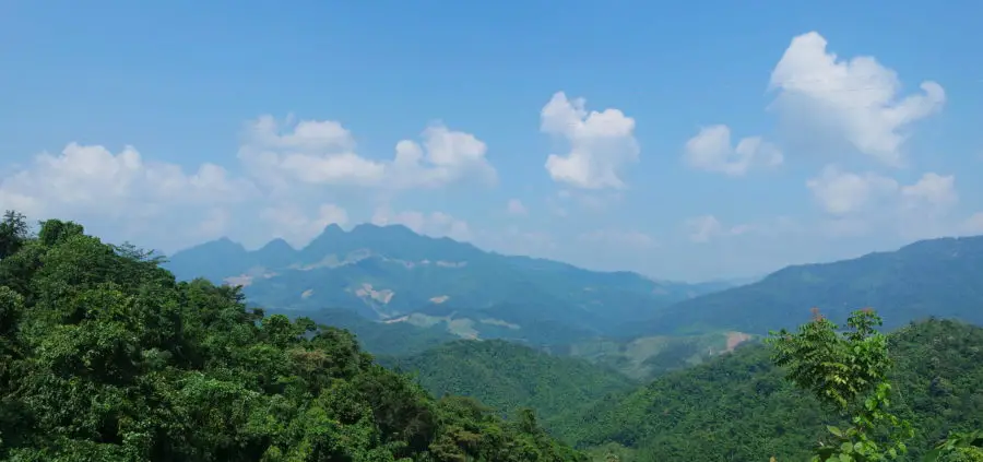 Mountains in Son La Province Between Phu Yen and Mai Chau on a motorbike tour