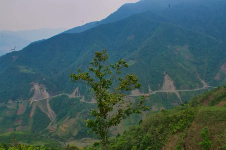 Khua Pha Pass in Yen Bai, Vietnam on a motorbike tour