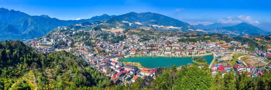 View of Sapa on a Vietnam motorbike tour