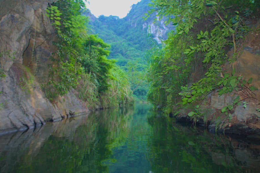 Cave exit at Trang an Ninh Binh on a boat tour