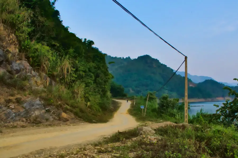 A river road on a  Vietnam motorbike tour with viettracks