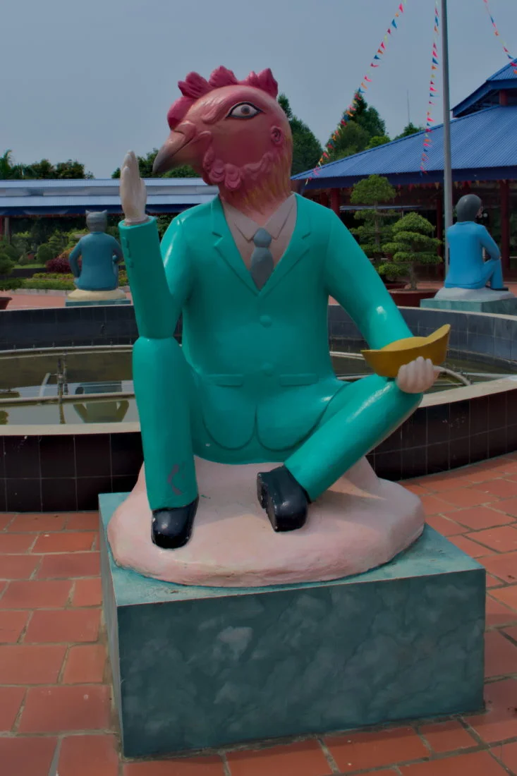 chicken man statue near Ba Vi Mountain