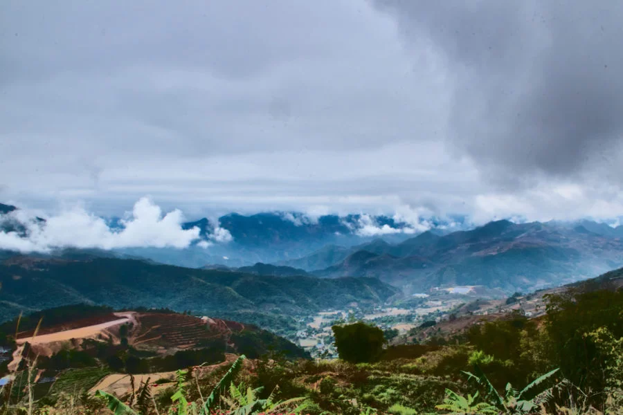 View point  of the mountains at Ta Xua, Son La