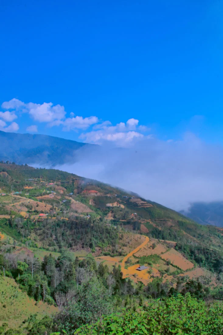 Mountains near Ta Xua township in Son La, Vietnam