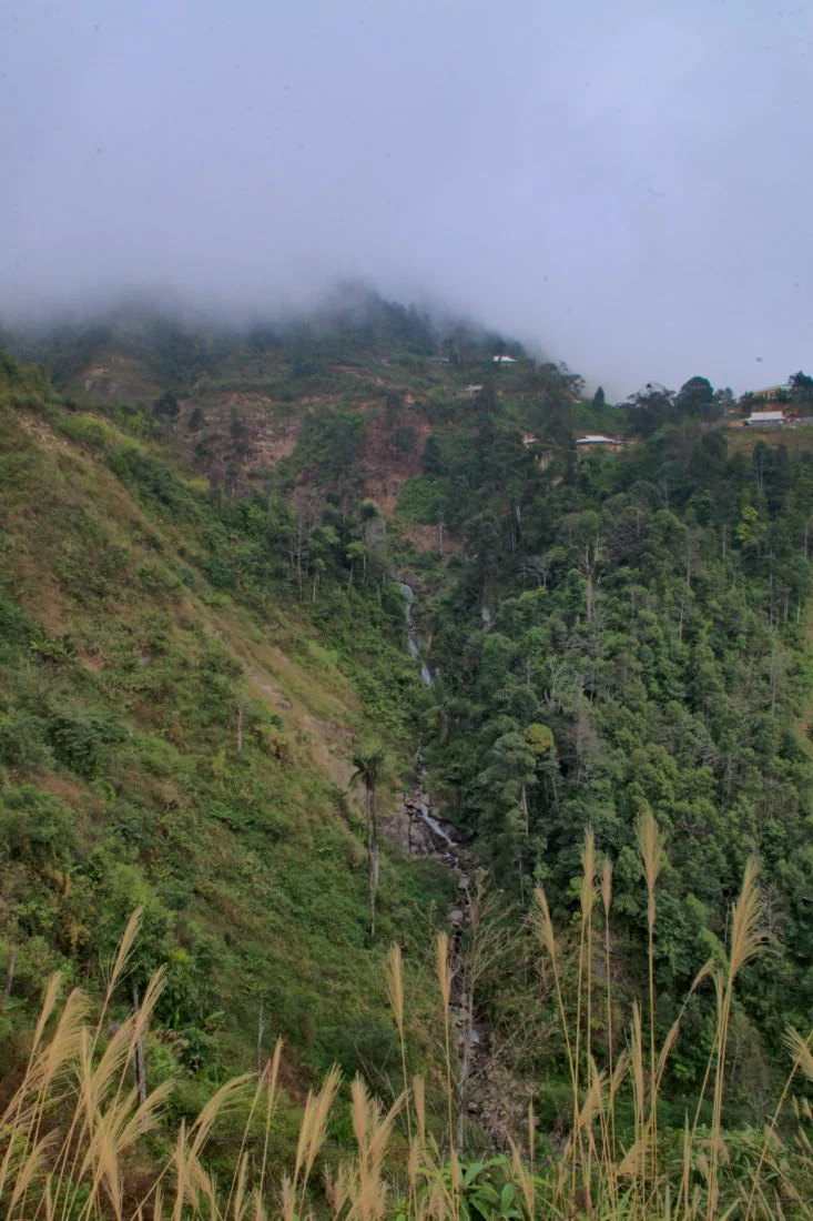 Waterfall at Ta Xua as seen on a motorbike tour