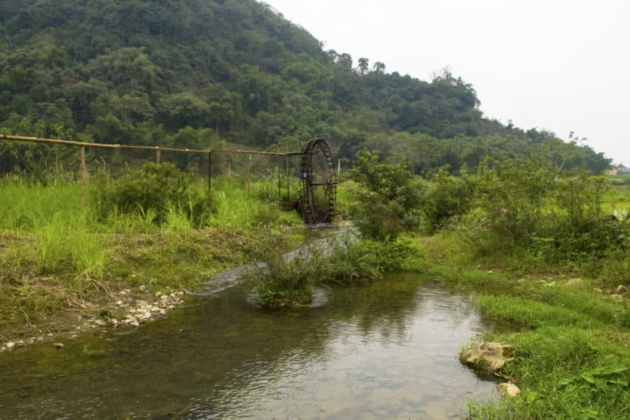 Water wheels near Pu Luong Reserve, north Vietnam