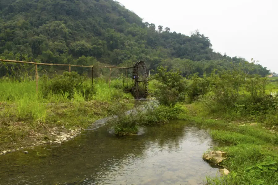 Water wheels near Pu Luong Reserve, north Vietnam