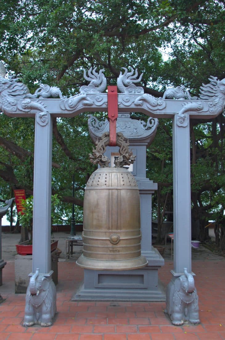 A big bronze bell at a Vietnamese temple