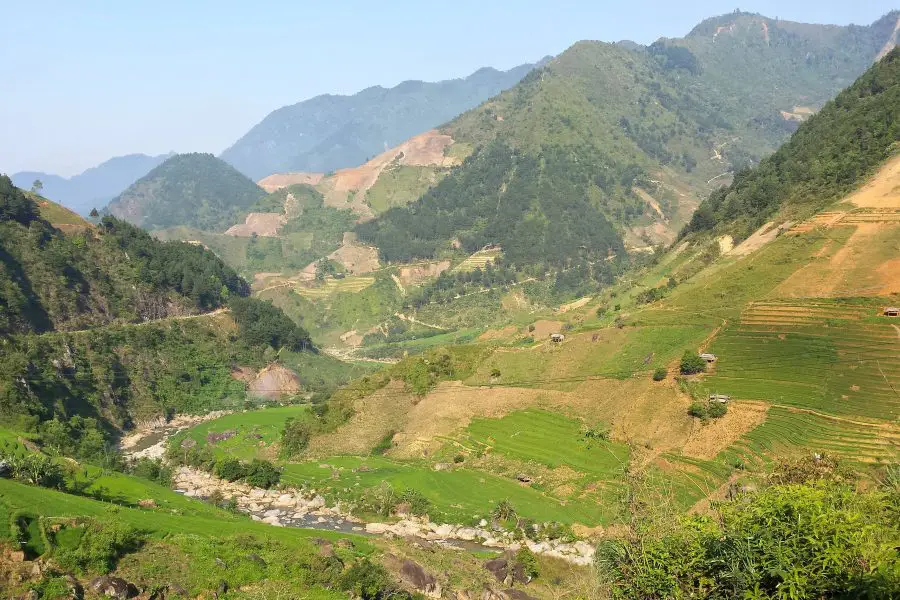 A stream in a mountain valley