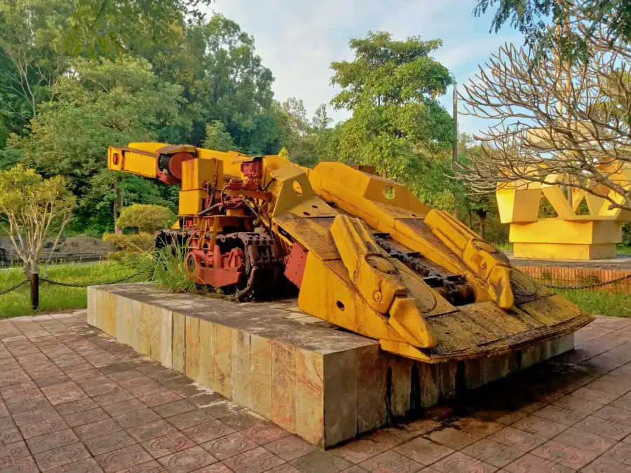 An old soviet rock sweeper used for dam construction in Vietnam